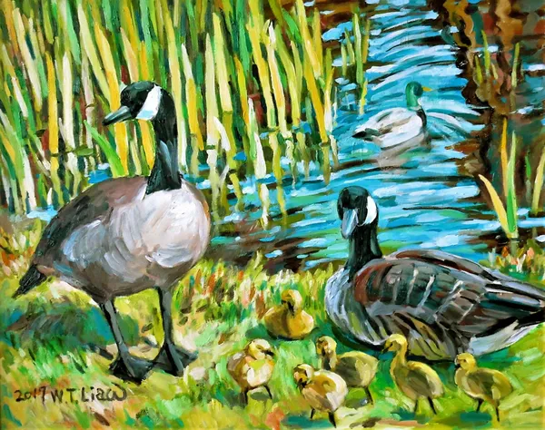 親情 Family love 61x76cm Oil on canvas